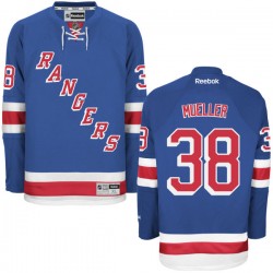 Authentic Reebok Adult Chris Mueller Home Jersey - NHL 38 New York Rangers