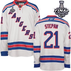 Authentic Reebok Adult Derek Stepan Away 2014 Stanley Cup Jersey - NHL 21 New York Rangers