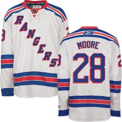 Authentic Reebok Adult Dominic Moore Away Jersey - NHL 28 New York Rangers
