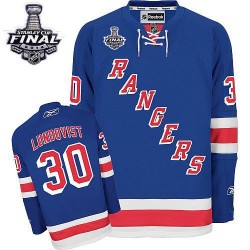 Authentic Reebok Adult Henrik Lundqvist Home 2014 Stanley Cup Jersey - NHL 30 New York Rangers