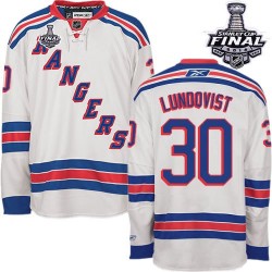 Authentic Reebok Adult Henrik Lundqvist Away 2014 Stanley Cup Jersey - NHL 30 New York Rangers