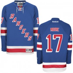 Authentic Reebok Adult John Moore Home Jersey - NHL 17 New York Rangers