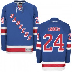 Authentic Reebok Adult Oscar Lindberg Home Jersey - NHL 24 New York Rangers