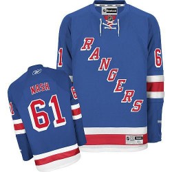 Premier Reebok Youth Rick Nash Home Jersey - NHL 61 New York Rangers