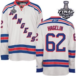 Authentic Reebok Adult Carl Hagelin Away 2014 Stanley Cup Jersey - NHL 62 New York Rangers