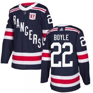 Authentic Adidas Adult Dan Boyle Navy Blue 2018 Winter Classic Home Jersey - NHL New York Rangers