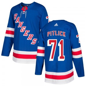 Authentic Adidas Youth Tyler Pitlick Royal Blue Home Jersey - NHL New York Rangers