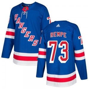 Authentic Adidas Youth Matt Rempe Royal Blue Home Jersey - NHL New York Rangers