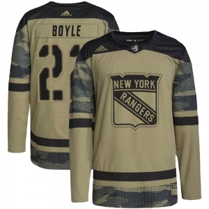 Authentic Adidas Youth Dan Boyle Camo Military Appreciation Practice Jersey - NHL New York Rangers