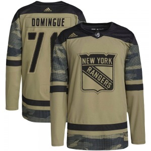 Authentic Adidas Youth Louis Domingue Camo Military Appreciation Practice Jersey - NHL New York Rangers