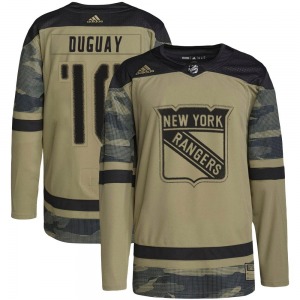 Authentic Adidas Youth Ron Duguay Camo Military Appreciation Practice Jersey - NHL New York Rangers