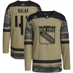 Authentic Adidas Youth Jaroslav Halak Camo Military Appreciation Practice Jersey - NHL New York Rangers