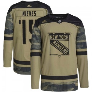 Authentic Adidas Youth Boo Nieves Camo Military Appreciation Practice Jersey - NHL New York Rangers