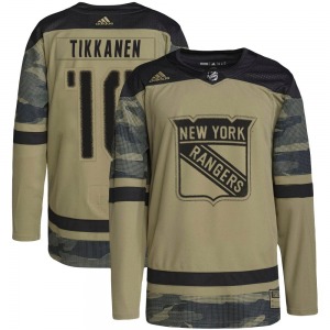 Authentic Adidas Youth Esa Tikkanen Camo Military Appreciation Practice Jersey - NHL New York Rangers