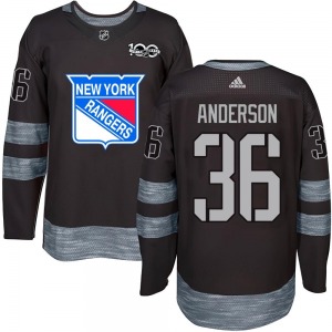 Authentic Youth Glenn Anderson Black 1917-2017 100th Anniversary Jersey - NHL New York Rangers