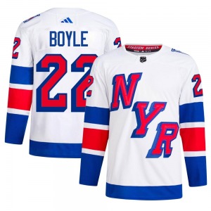 Authentic Adidas Adult Dan Boyle White 2024 Stadium Series Primegreen Jersey - NHL New York Rangers