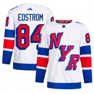 Authentic Adidas Adult Adam Edstrom White 2024 Stadium Series Primegreen Jersey - NHL New York Rangers