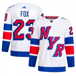 Authentic Adidas Adult Adam Fox White 2024 Stadium Series Primegreen Jersey - NHL New York Rangers