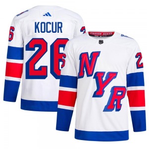 Authentic Adidas Adult Joe Kocur White 2024 Stadium Series Primegreen Jersey - NHL New York Rangers