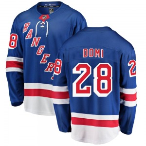 Breakaway Fanatics Branded Adult Tie Domi Blue Home Jersey - NHL New York Rangers