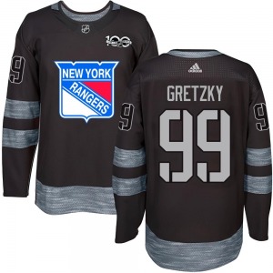 Authentic Adult Wayne Gretzky Black 1917-2017 100th Anniversary Jersey - NHL New York Rangers
