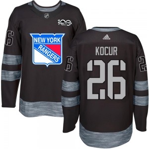 Authentic Adult Joe Kocur Black 1917-2017 100th Anniversary Jersey - NHL New York Rangers