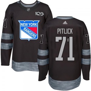 Authentic Adult Tyler Pitlick Black 1917-2017 100th Anniversary Jersey - NHL New York Rangers