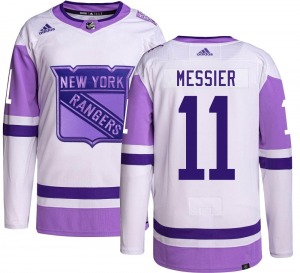 Authentic Adidas Adult Mark Messier Hockey Fights Cancer Jersey - NHL New York Rangers
