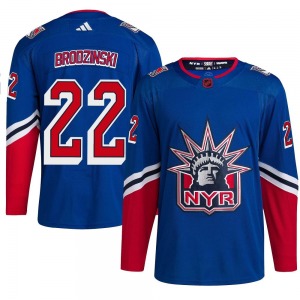 Authentic Adidas Youth Jonny Brodzinski Royal Reverse Retro 2.0 Jersey - NHL New York Rangers