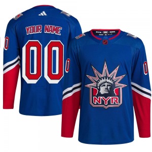 Authentic Adidas Youth Custom Royal Custom Reverse Retro 2.0 Jersey - NHL New York Rangers
