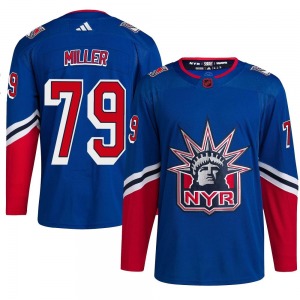 Authentic Adidas Youth K'Andre Miller Royal Reverse Retro 2.0 Jersey - NHL New York Rangers