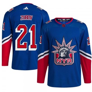Authentic Adidas Youth Sergei Zubov Royal Reverse Retro 2.0 Jersey - NHL New York Rangers