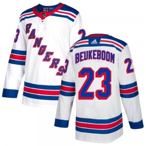Authentic Adidas Youth Jeff Beukeboom White Jersey - NHL New York Rangers