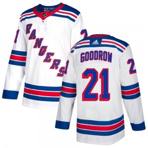 Authentic Adidas Youth Barclay Goodrow White Jersey - NHL New York Rangers