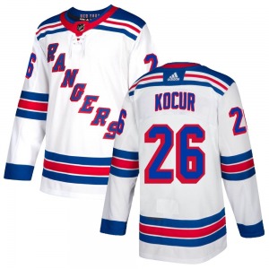 Authentic Adidas Youth Joe Kocur White Jersey - NHL New York Rangers