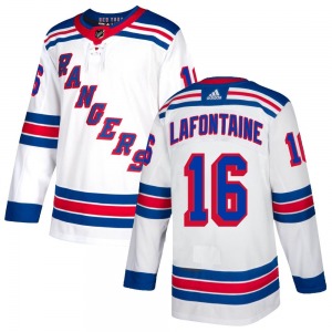 Authentic Adidas Youth Pat Lafontaine White Jersey - NHL New York Rangers