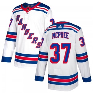 Authentic Adidas Youth George Mcphee White Jersey - NHL New York Rangers