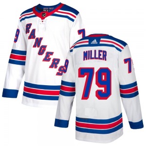 Authentic Adidas Youth K'Andre Miller White Jersey - NHL New York Rangers