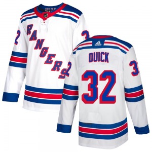 Authentic Adidas Youth Jonathan Quick White Jersey - NHL New York Rangers