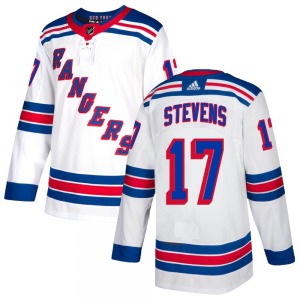 Authentic Adidas Youth Kevin Stevens White Jersey - NHL New York Rangers