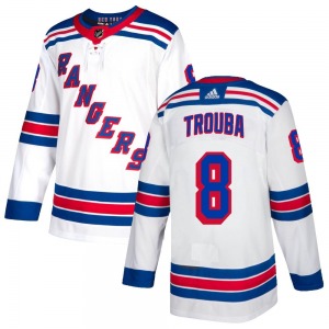 Authentic Adidas Youth Jacob Trouba White Jersey - NHL New York Rangers
