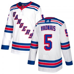 Authentic Adidas Youth Carol Vadnais White Jersey - NHL New York Rangers