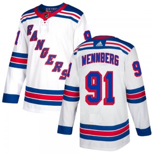 Authentic Adidas Youth Alex Wennberg White Jersey - NHL New York Rangers