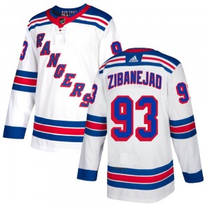 Authentic Adidas Youth Mika Zibanejad White Jersey - NHL New York Rangers