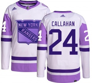Authentic Adidas Youth Ryan Callahan Hockey Fights Cancer Jersey - NHL New York Rangers