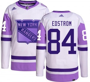 Authentic Adidas Youth Adam Edstrom Hockey Fights Cancer Jersey - NHL New York Rangers