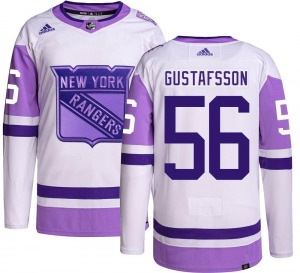 Authentic Adidas Youth Erik Gustafsson Hockey Fights Cancer Jersey - NHL New York Rangers