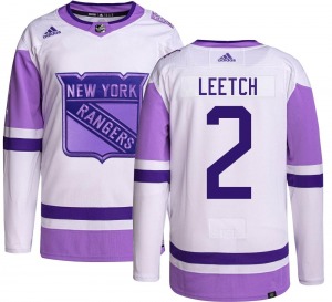 Authentic Adidas Youth Brian Leetch Hockey Fights Cancer Jersey - NHL New York Rangers