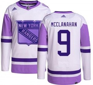 Authentic Adidas Youth Rob Mcclanahan Hockey Fights Cancer Jersey - NHL New York Rangers