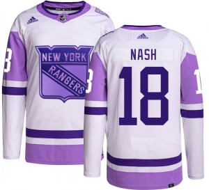 Authentic Adidas Youth Riley Nash Hockey Fights Cancer Jersey - NHL New York Rangers